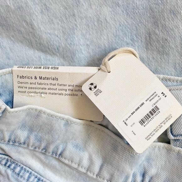 A.N.A High Rise Wide Leg Crop Lightwash Jeans 14 - Picture 8 of 13